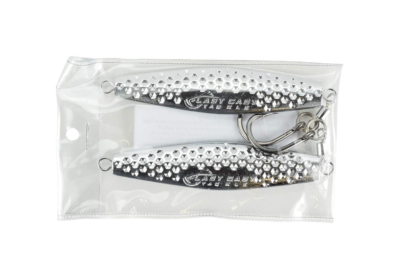 LAST CAST TACKLE 2-8oz Chrome Hammered Hex Diamond Jig - 2 Pack - 3 Sizes to Choose from (4oz) - Image 5